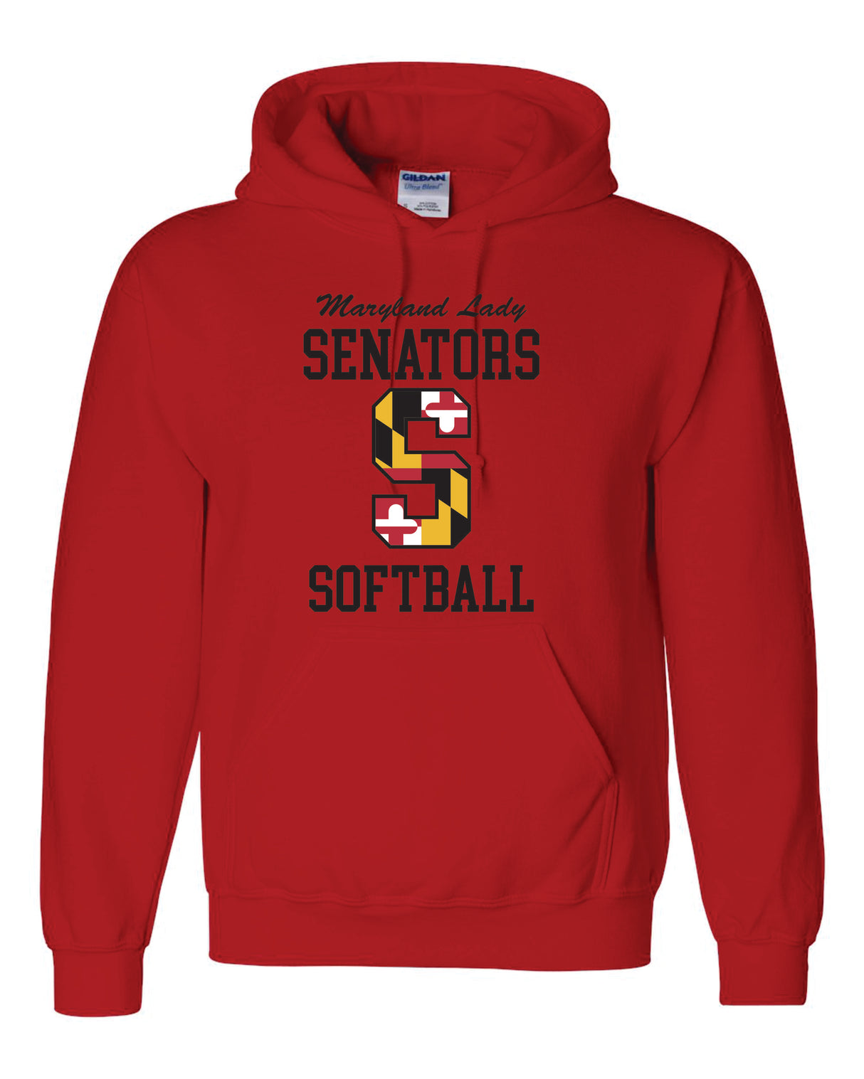 Lady Senators Gildan/Jerzee 50/50 Hoodie Big S Logo YOUTH