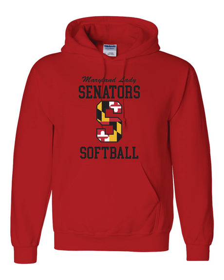 Lady Senators Gildan/Jerzee 50/50 Hoodie Big S Logo