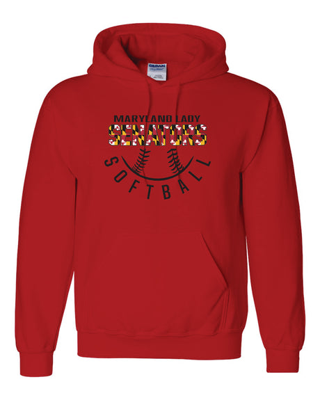 Lady Senators Gildan/Jerzee 50/50 Hoodie Half Ball Logo