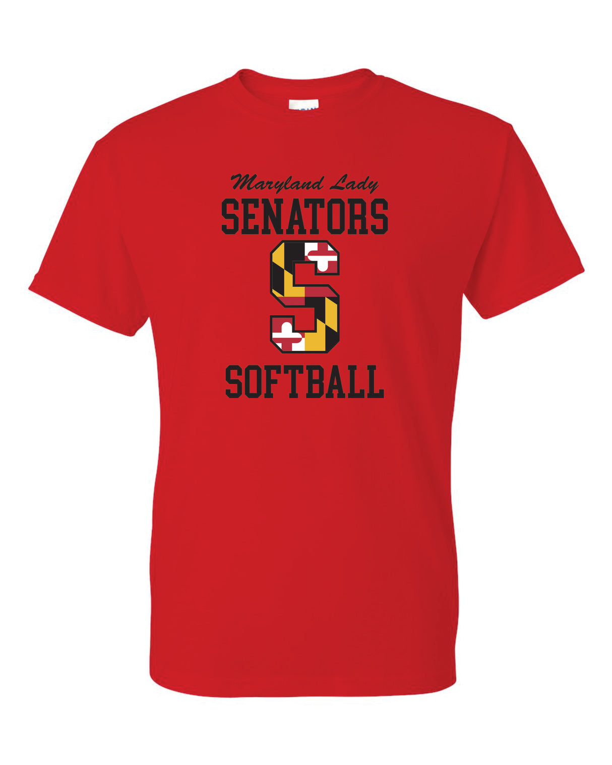 Lady Senators Short Sleeve T-Shirt 50/50 Blend Big S Design YOUTH