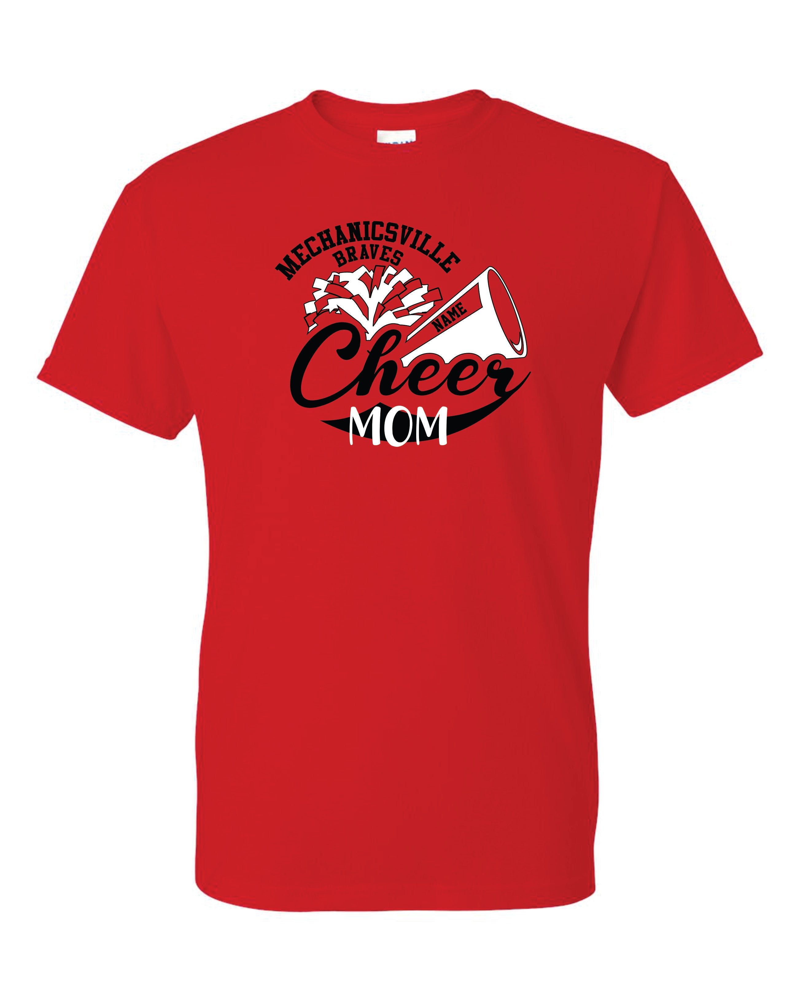 Mechanicsville Braves Short Sleeve T-Shirt 50/50 Blend-CHEER MOM