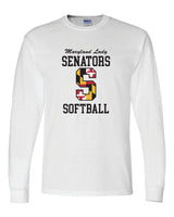 Lady Senators Long Sleeve T-Shirt 50/50 Blend Big S Design YOUTH