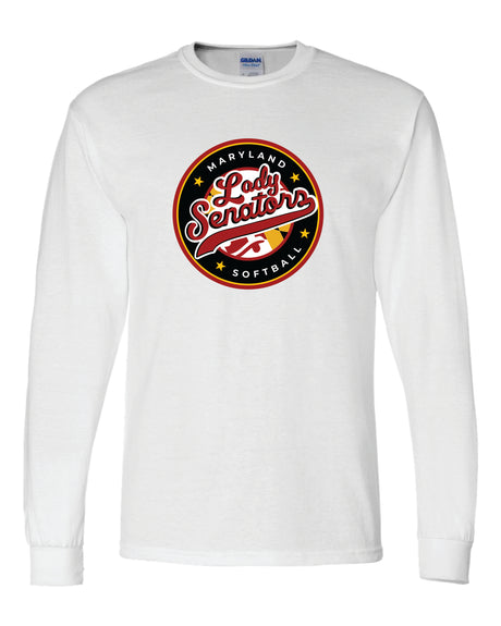 Lady Senators Long Sleeve T-Shirt 50/50 Blend-Circle Logo