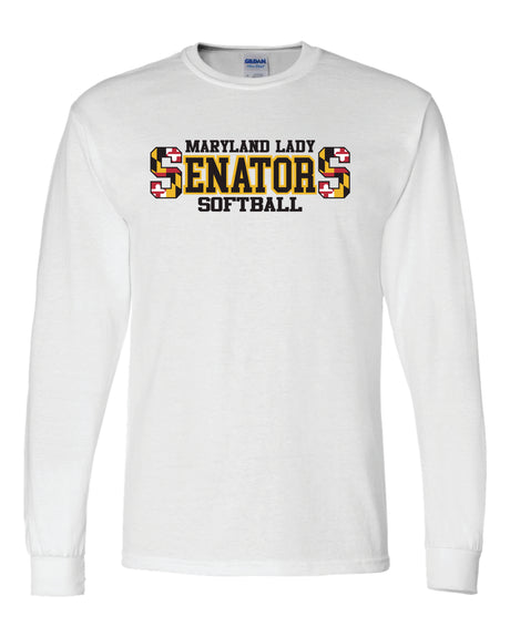 Lady Senators Long Sleeve T-Shirt 50/50 Blend Double S Logo