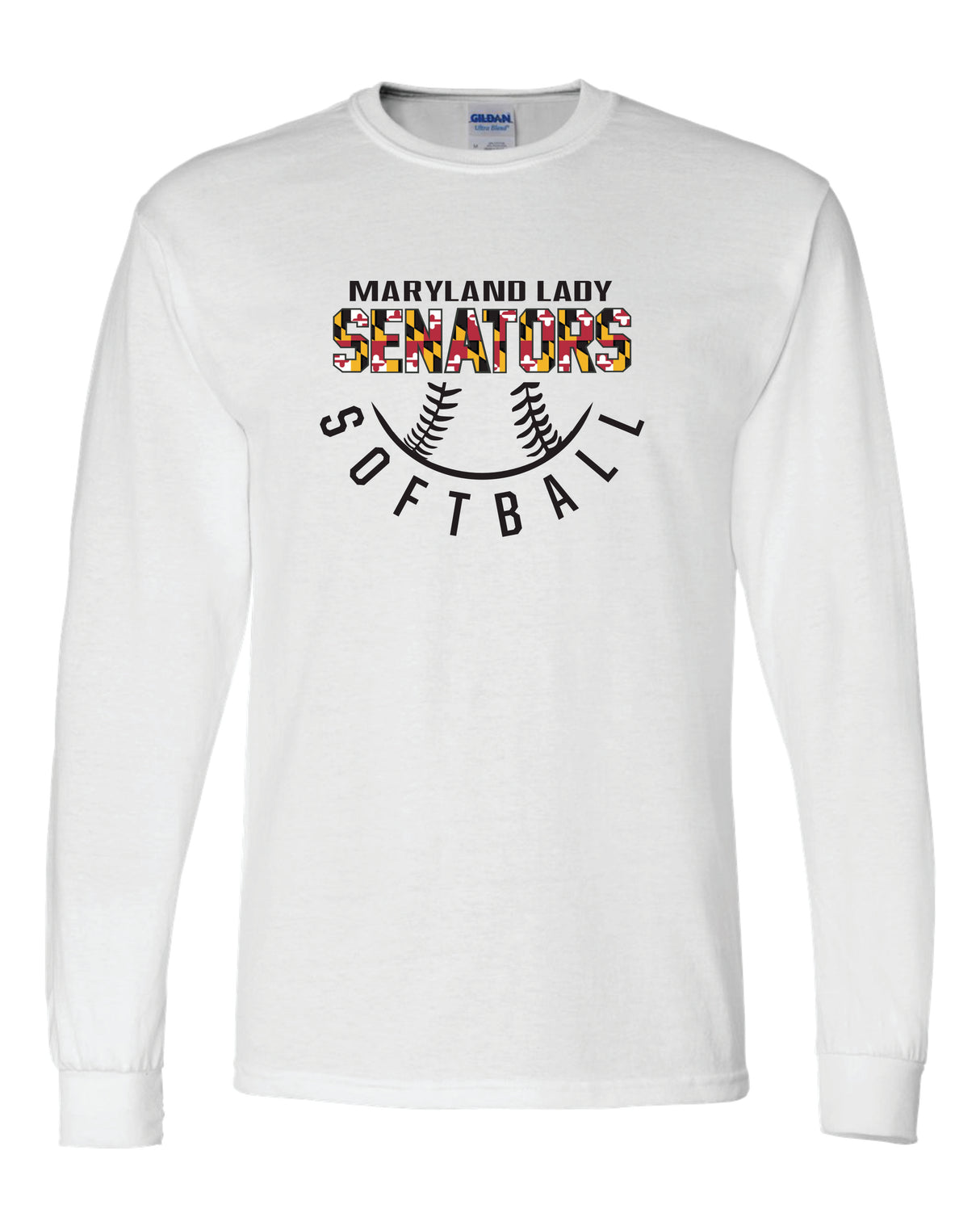 Lady Senators Long Sleeve T-Shirt 50/50 Blend-Half Ball Logo YOUTH