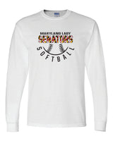 Lady Senators Long Sleeve T-Shirt 50/50 Blend-Half Ball Logo YOUTH