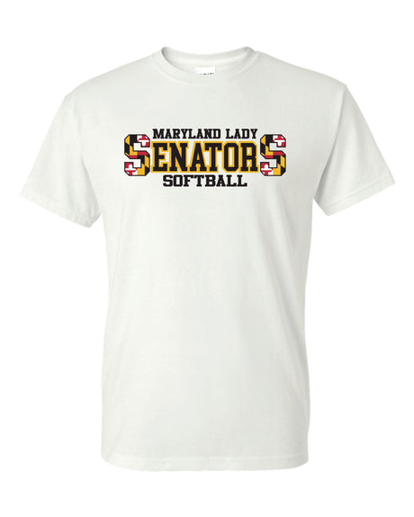 Lady Senators Short Sleeve T-Shirt 50/50 Blend Double S Logo