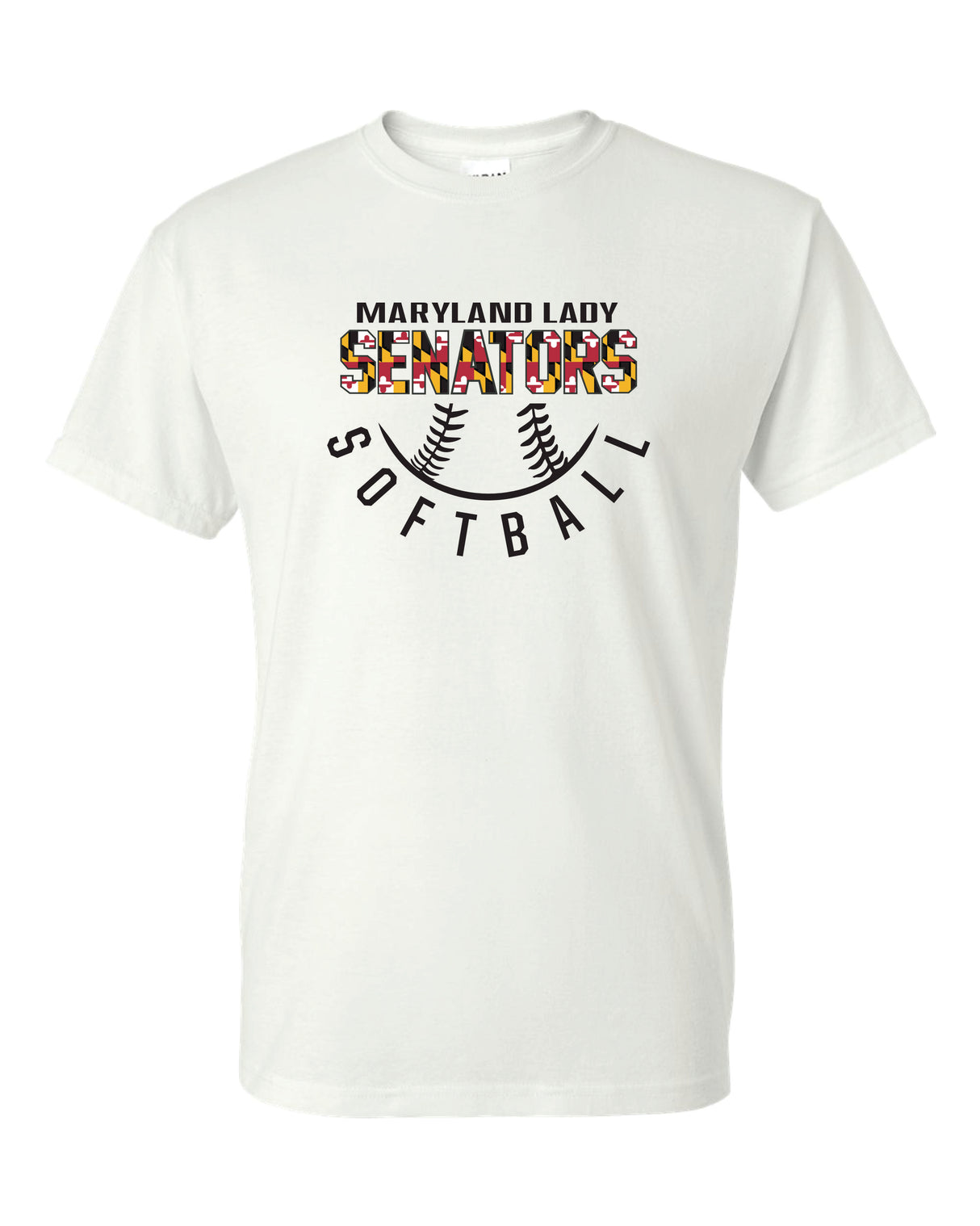 Lady Senators Short Sleeve T-Shirt 50/50 Blend-Half Ball Logo YOUTH