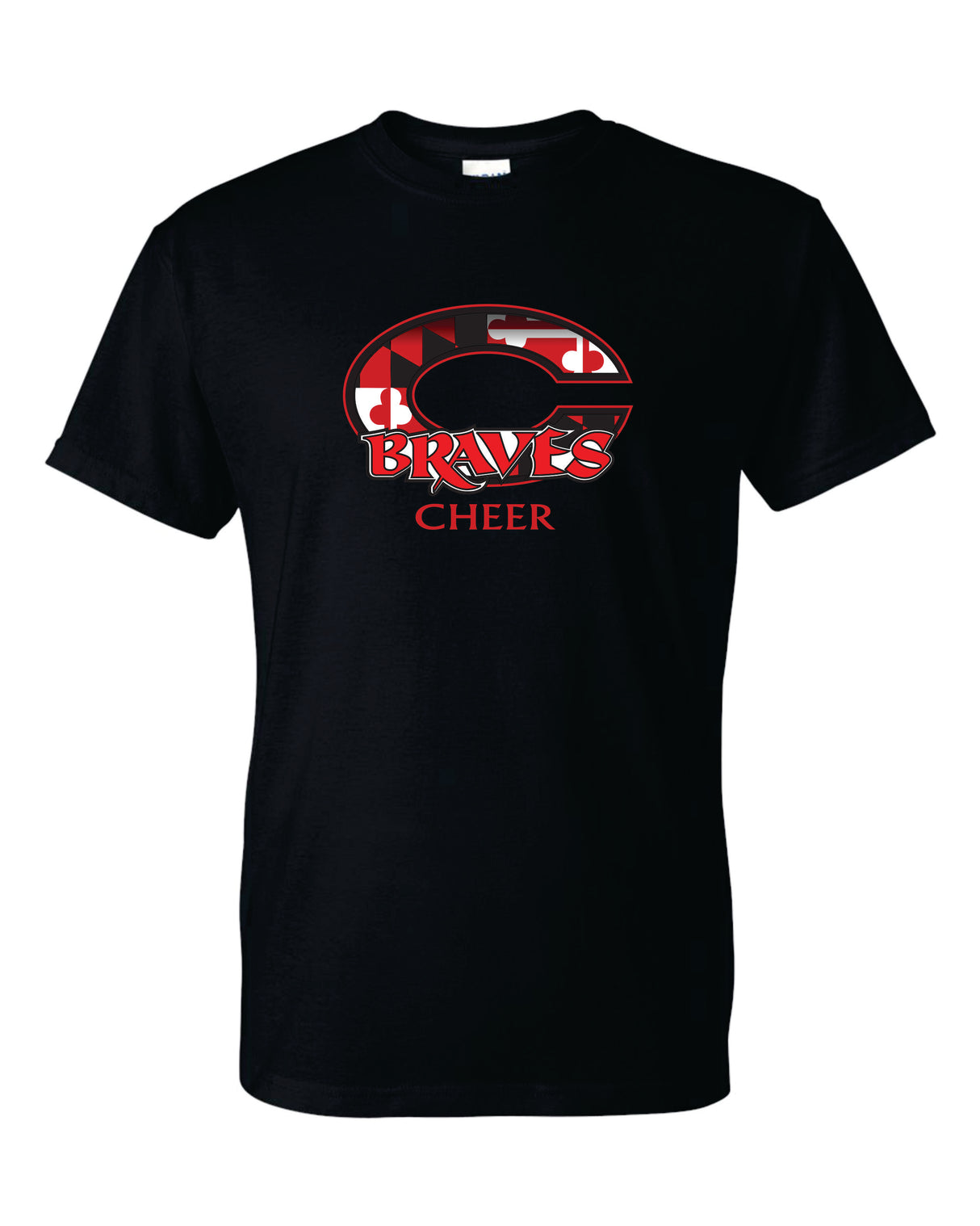 Chopticon Braves Cheer Short Sleeve T-Shirt 50/50 Blend MD Flag C