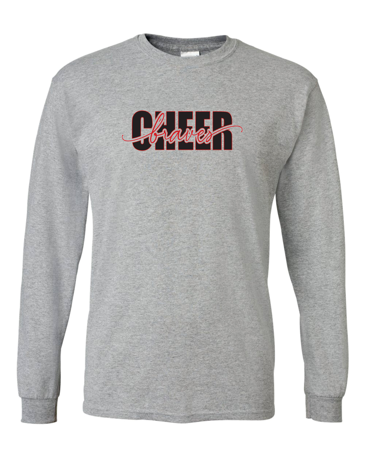 Chopticon Braves Cheer 50/50 Long Sleeve T-Shirts Braves Cheer