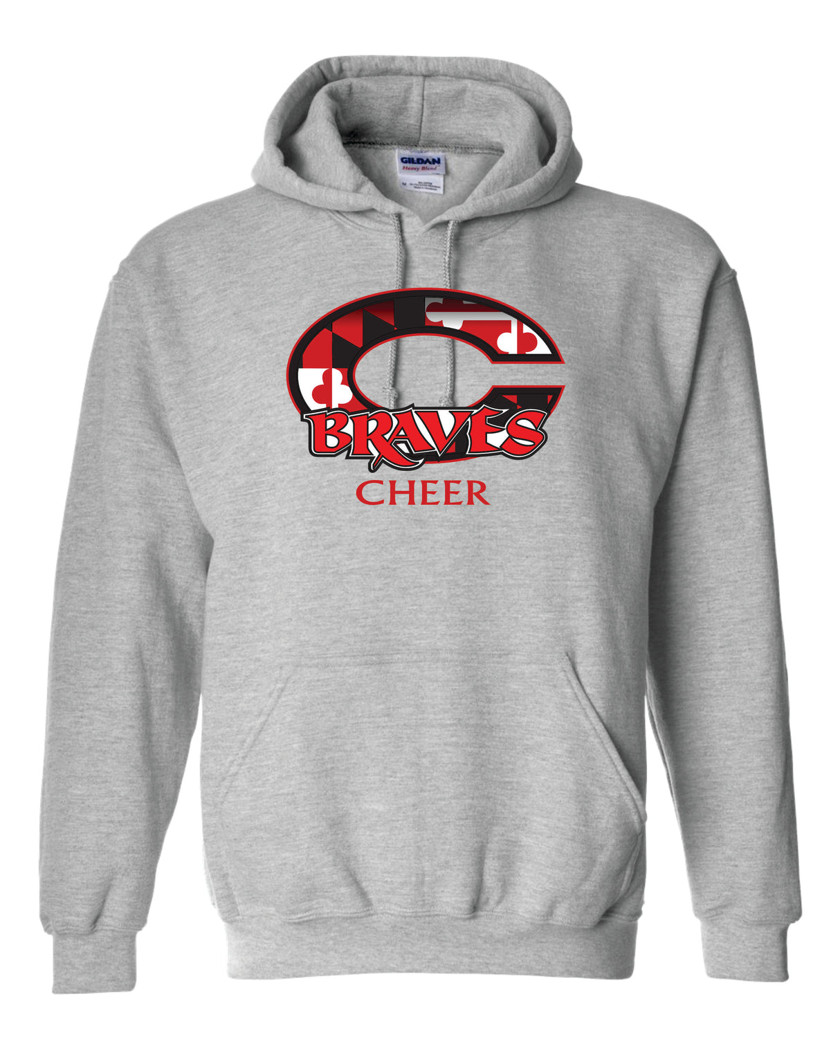 Chopticon Braves Cheer Gildan/Jerzee 50/50 Hoodie MD Flag C