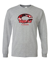 Chopticon Braves Cheer 50/50 Long Sleeve T-Shirts MD Flag C