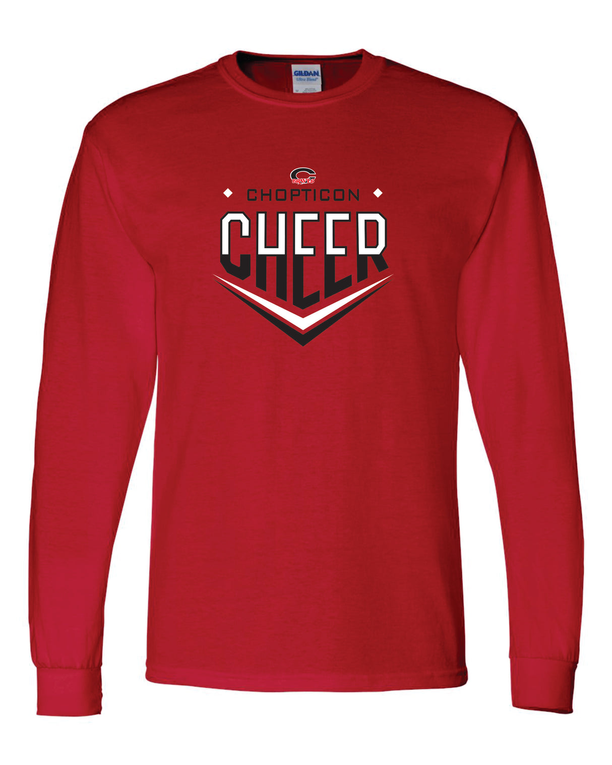 Chopticon Braves Cheer 50/50 Long Sleeve T-Shirts Chopticon Cheer