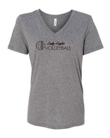 DOUGLASS VOLLEYBALL Women's Bella and Canvas Short Sleeve Relaxed Fit V Neck