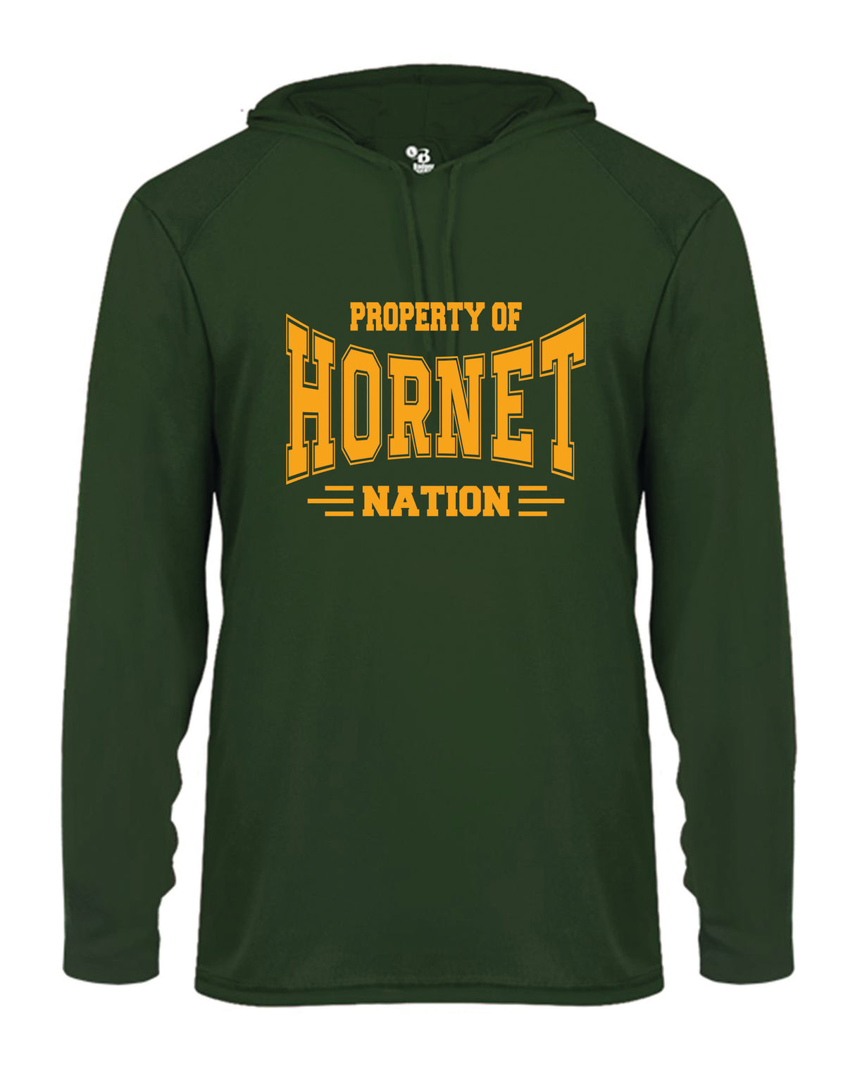 Great Mills Long Sleeve Badger Hooded Dri-Fit Shirt Hornet Nation