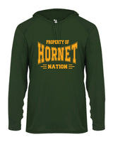 Great Mills Long Sleeve Badger Hooded Dri-Fit Shirt Hornet Nation