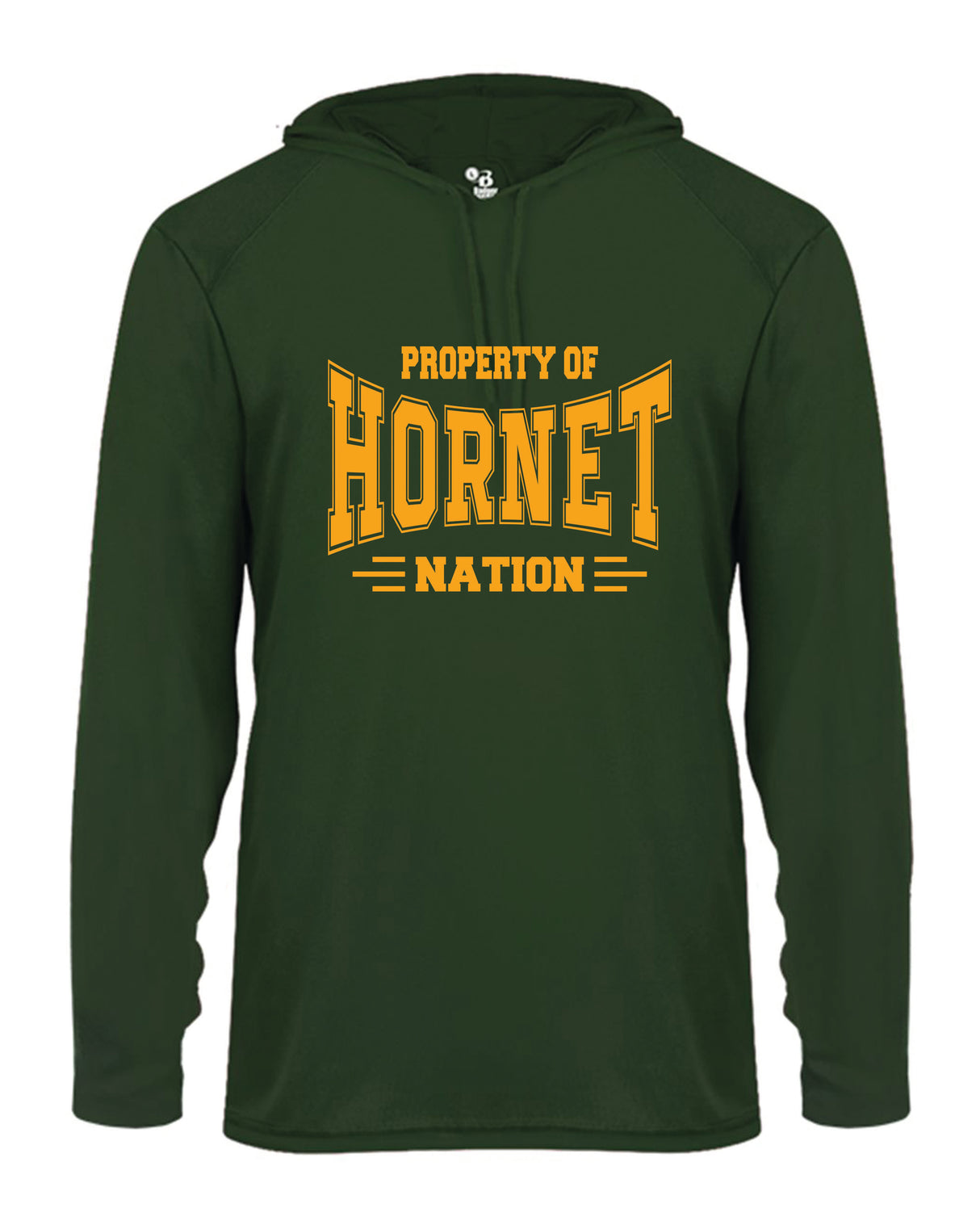 Great Mills Long Sleeve Badger Hooded Dri-Fit Shirt Hornet Nation - WOMEN