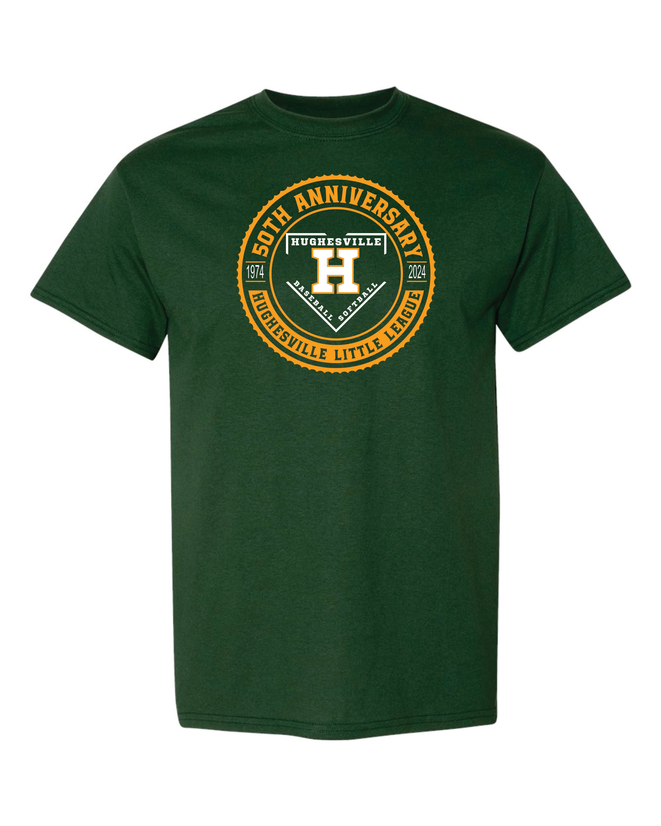 Hughesville LL Short Sleeve 50/50 Blend T shirt LIMITED EDITION 50TH ANNIVERSARY