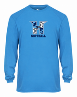 MD HUSTLE Long Sleeve Badger Dri Fit Shirt ADULT WOMEN - H Softball