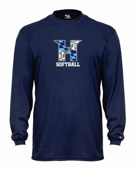 MD HUSTLE Long Sleeve Badger Dri Fit Shirt ADULT WOMEN - H Softball