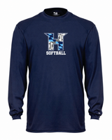 MD HUSTLE Long Sleeve Badger Dri Fit Shirt YOUTH - H Softball