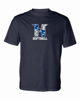 MD HUSTLE Short Sleeve Badger Dri Fit T shirt ADULT - H Softball