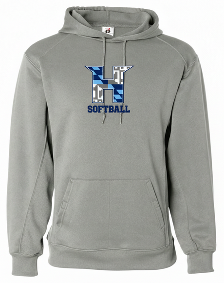 MD HUSTLE  Badger Dri-fit Hoodie - ADULT - H Softball