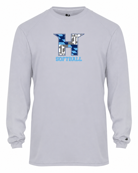 MD HUSTLE Long Sleeve Badger Dri Fit Shirt ADULT WOMEN - H Softball