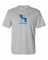 MD HUSTLE Short Sleeve Badger Dri Fit T shirt ADULT - H Softball