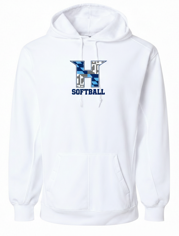 MD HUSTLE  Badger Dri-fit Hoodie - ADULT - H Softball