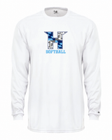 MD HUSTLE Long Sleeve Badger Dri Fit Shirt YOUTH - H Softball