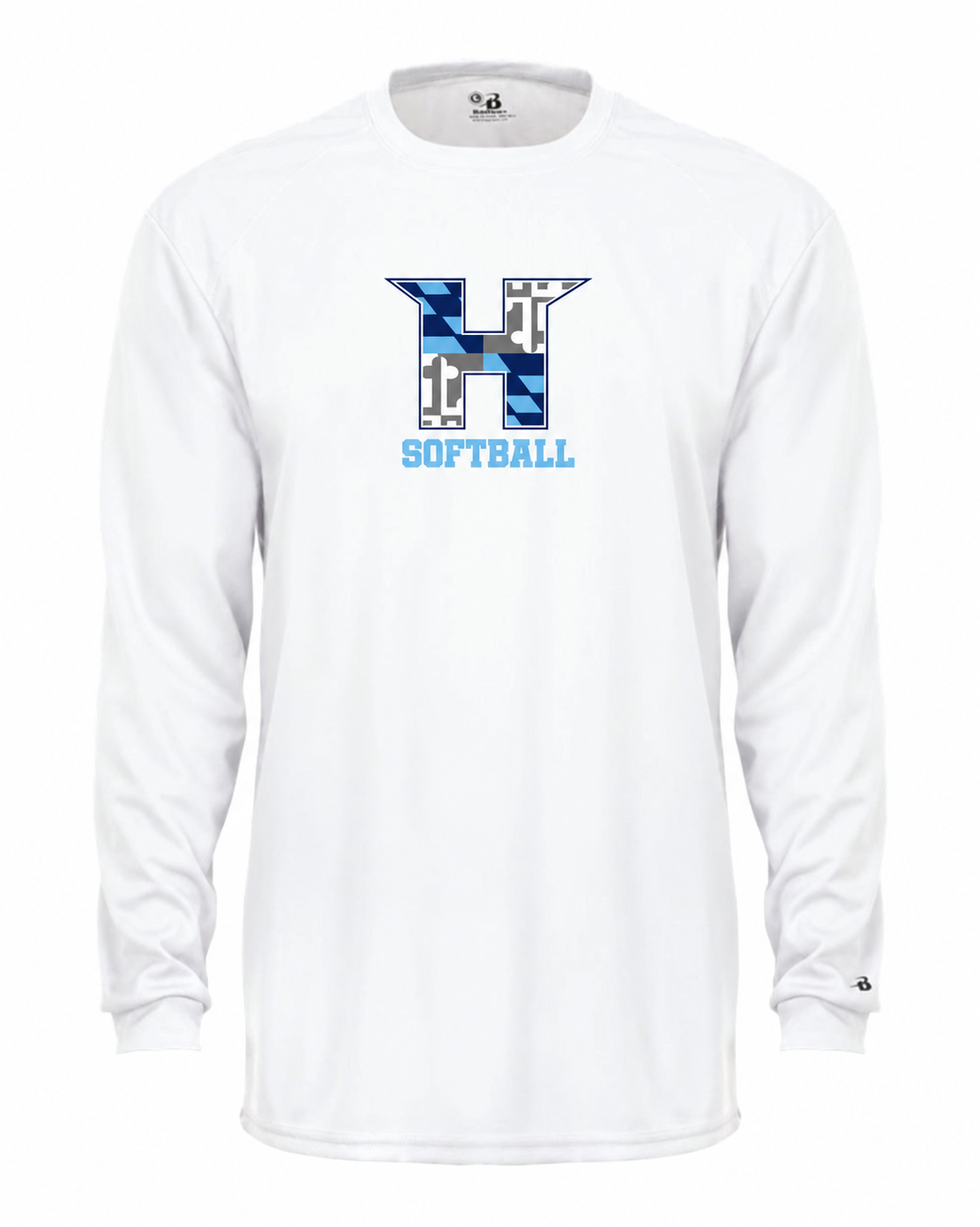 MD HUSTLE Long Sleeve Badger Dri Fit Shirt ADULT WOMEN - H Softball