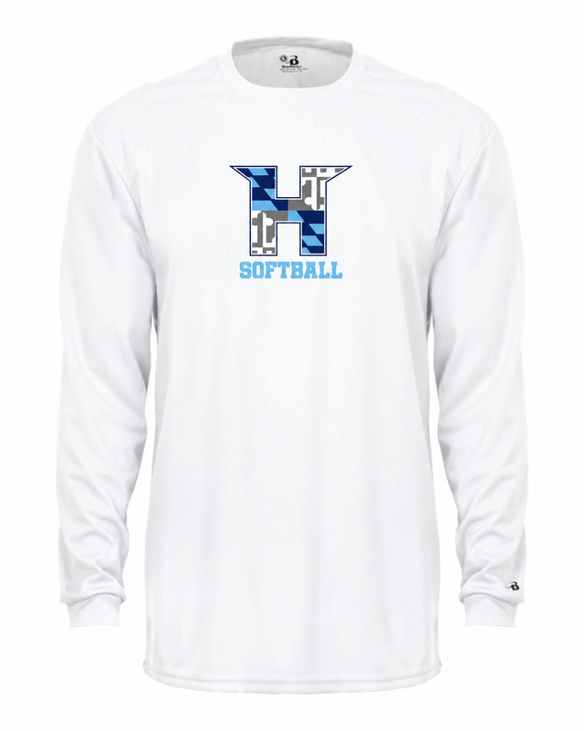 MD HUSTLE Long Sleeve Badger Dri Fit Shirt ADULT WOMEN - H Softball