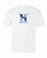 MD HUSTLE Short Sleeve Badger Dri Fit T shirt ADULT - H Softball