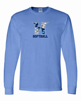 MD HUSTLE 50/50 Long Sleeve T-Shirts - H Softball