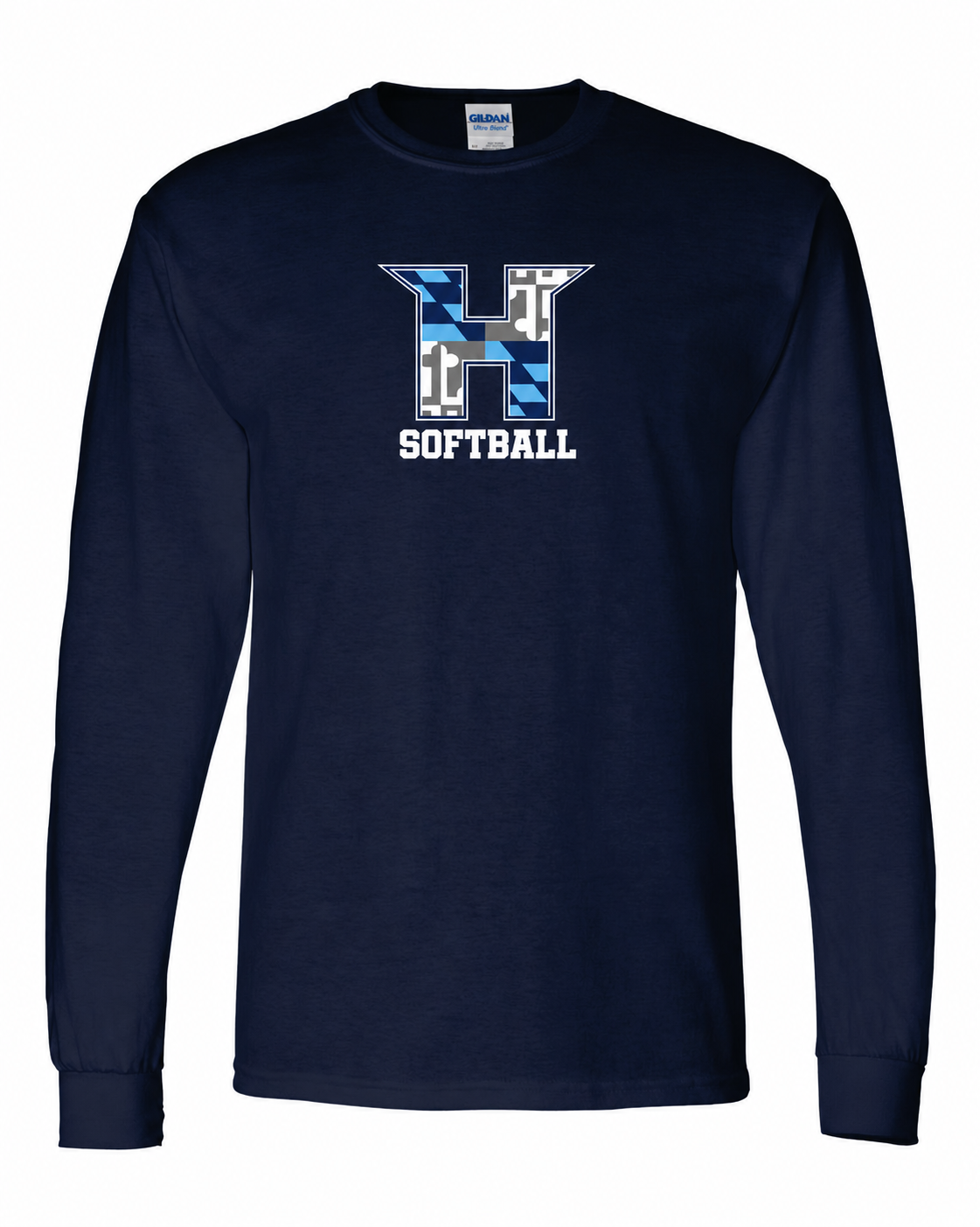 MD HUSTLE 50/50 Long Sleeve T-Shirts - H Softball