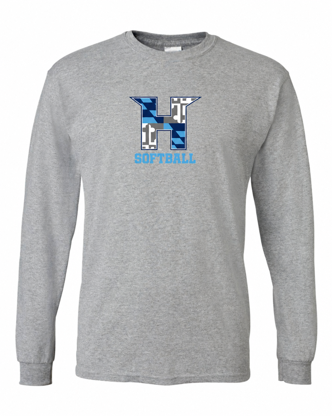 MD HUSTLE 50/50 Long Sleeve T-Shirts - H Softball