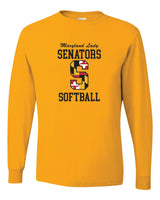 Lady Senators Long Sleeve T-Shirt 50/50 Blend Big S Design YOUTH