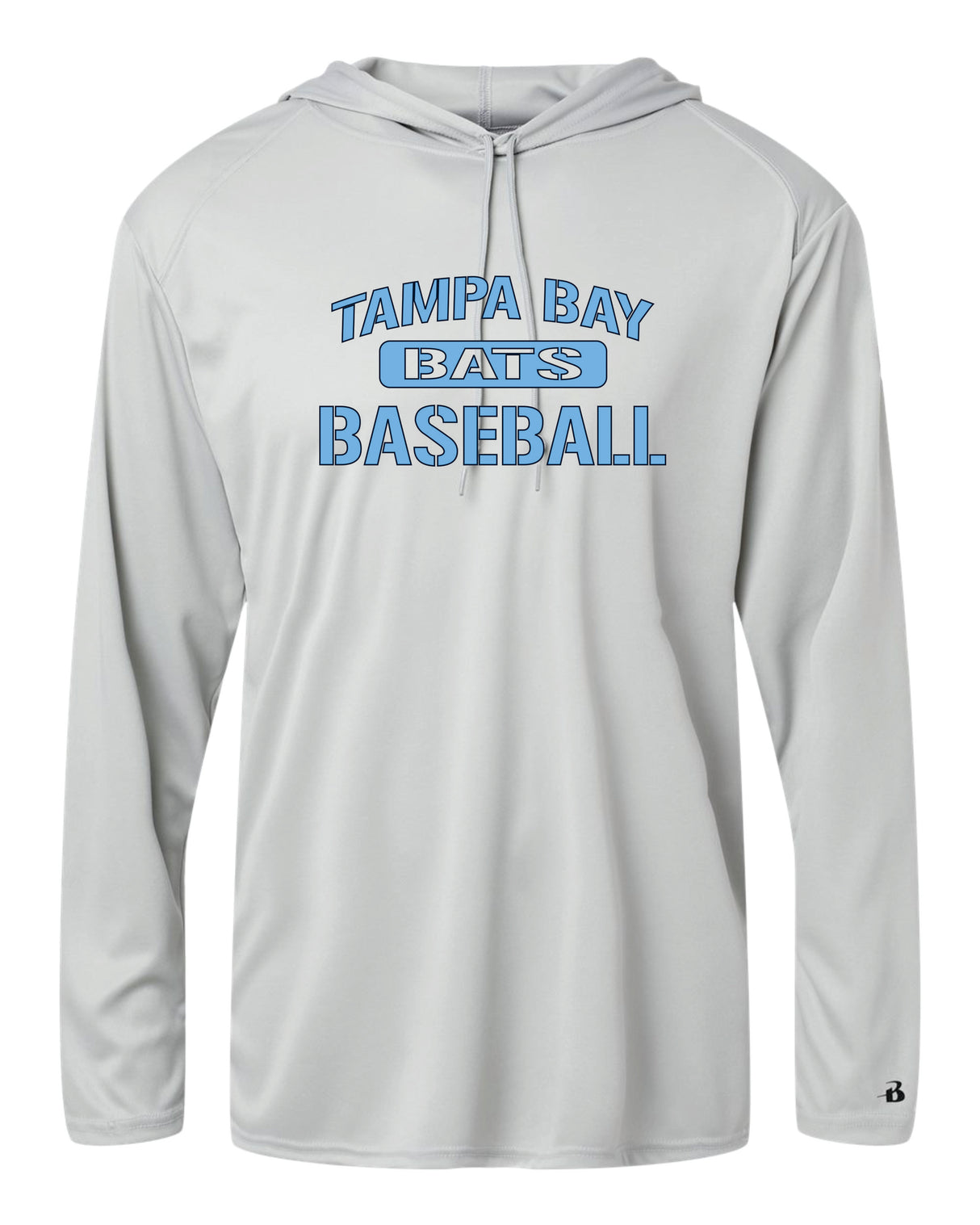 Tampa Bay Bats Long Sleeve Badger  Hooded Dri Fit Shirt