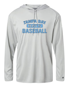 Tampa Bay Bats Long Sleeve Badger  Hooded Dri Fit Shirt-YOUTH