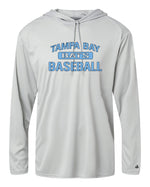 Load image into Gallery viewer, Tampa Bay Bats Long Sleeve Badger  Hooded Dri Fit Shirt-WOMEN
