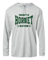 Great Mills Long Sleeve Badger Hooded Dri-Fit Shirt Hornet Nation