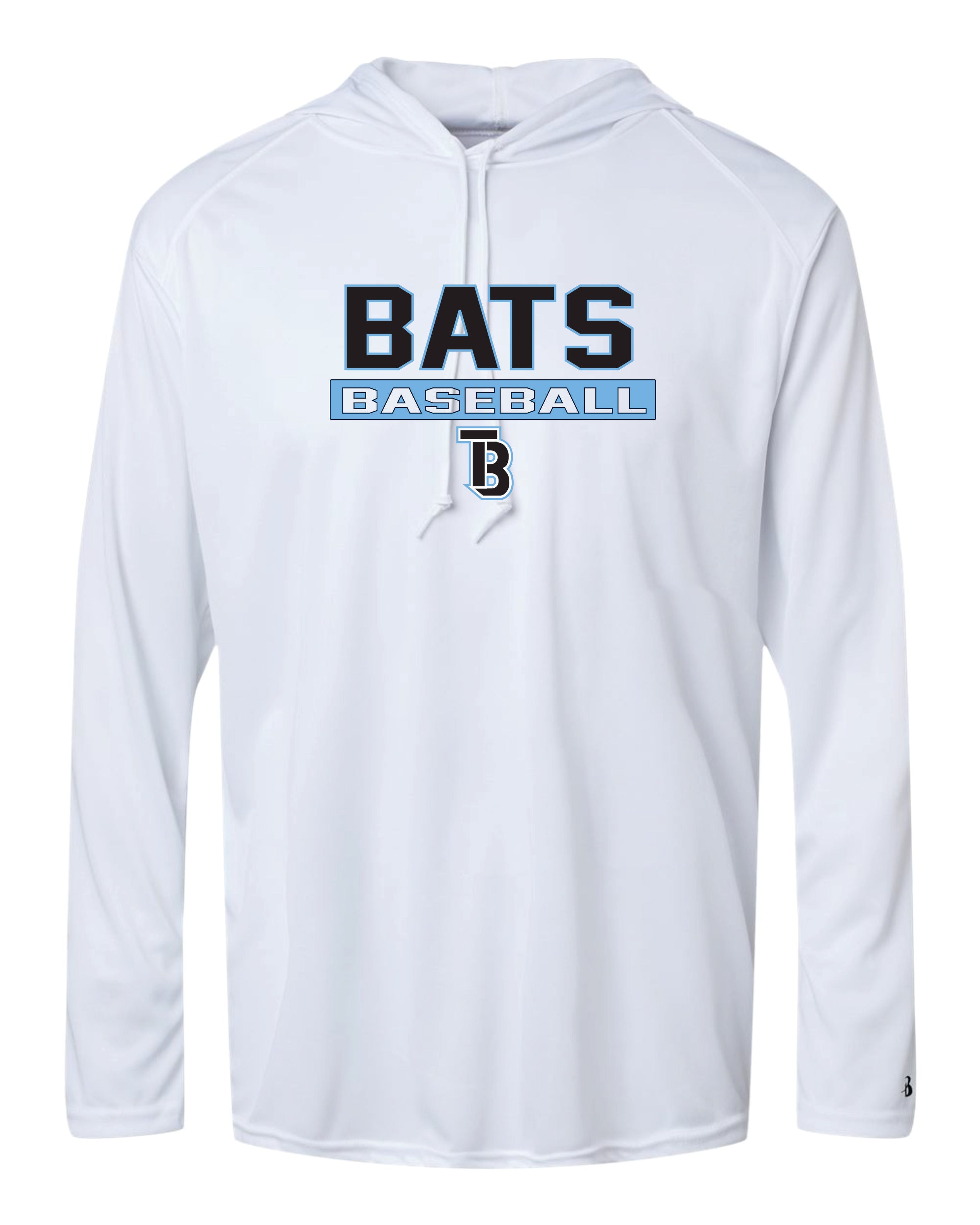 Tampa Bay Bats Long Sleeve Badger  Hooded Dri Fit Shirt-WOMEN