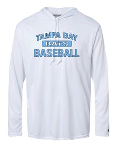 Tampa Bay Bats Long Sleeve Badger  Hooded Dri Fit Shirt-YOUTH