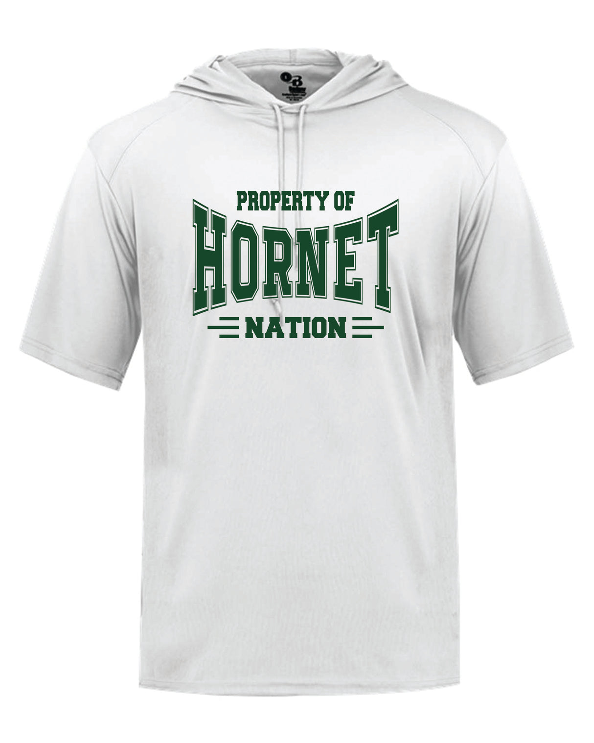 Great Mills Badger SS Hooded Shirt Hornet Nation