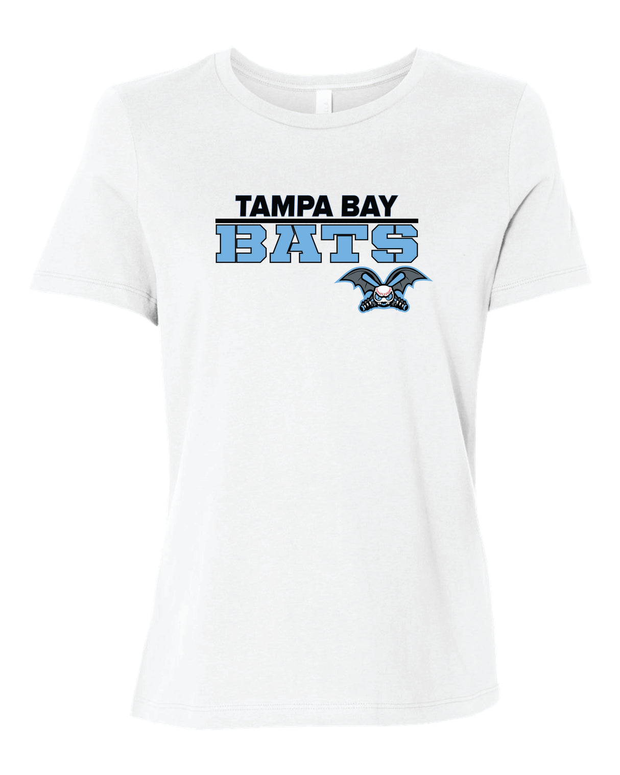 Tampa Bay Bats Women's Bella and Canvas Short Sleeve Relaxed Fit Crew Neck