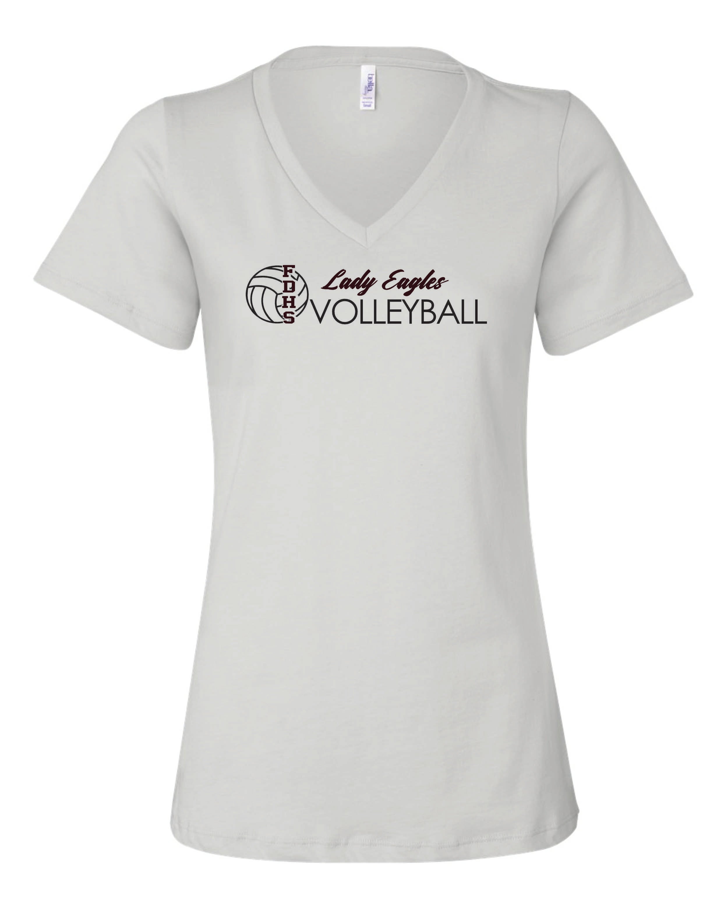 DOUGLASS VOLLEYBALL Women's Bella and Canvas Short Sleeve Relaxed Fit V Neck