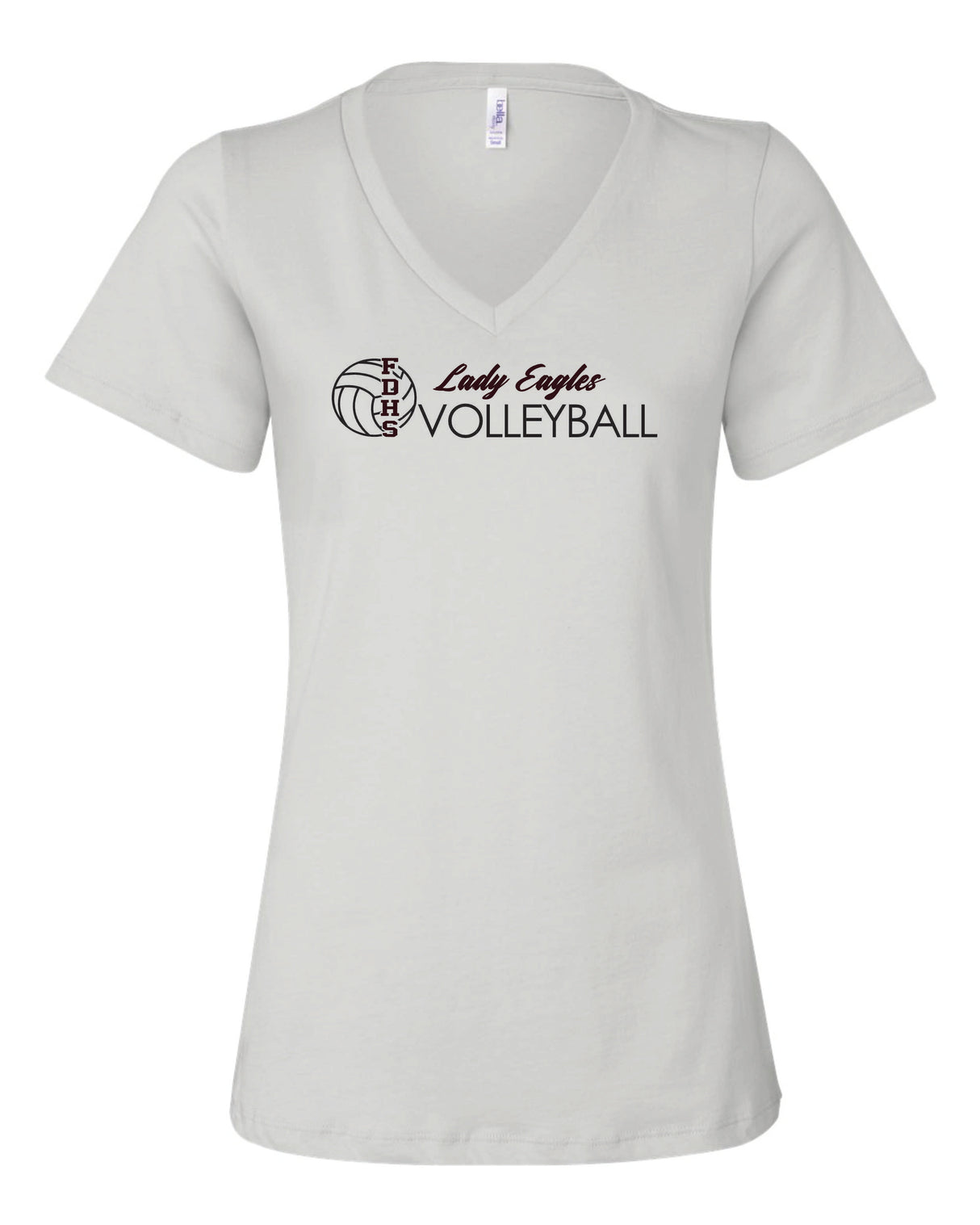 DOUGLASS VOLLEYBALL Women's Bella and Canvas Short Sleeve Relaxed Fit V Neck