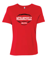 Load image into Gallery viewer, Mechanicsville Braves Women&#39;s Bella and Canvas Short Sleeve Relaxed Fit Round Neck
