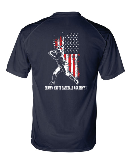 Shawn Knott Baseball Short Sleeve Badger Dri Fit T shirt FLAG